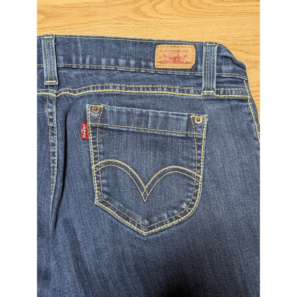 Levi's Womens 524 Too Superlow Jeans Y2K Blue Denim 15 M - Picture 6 of 7